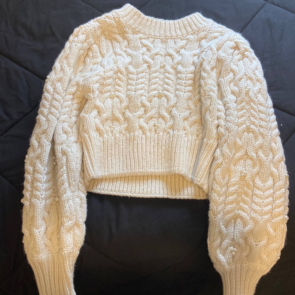 pearl knit sweater